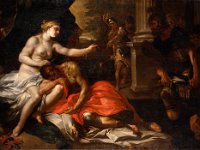 GG 1012  GG 1012, Francesco Solimena (1657-1747) - Werkstatt, Simson und Delila, Leinwand, 149 x 205 cm : Biblische Themen